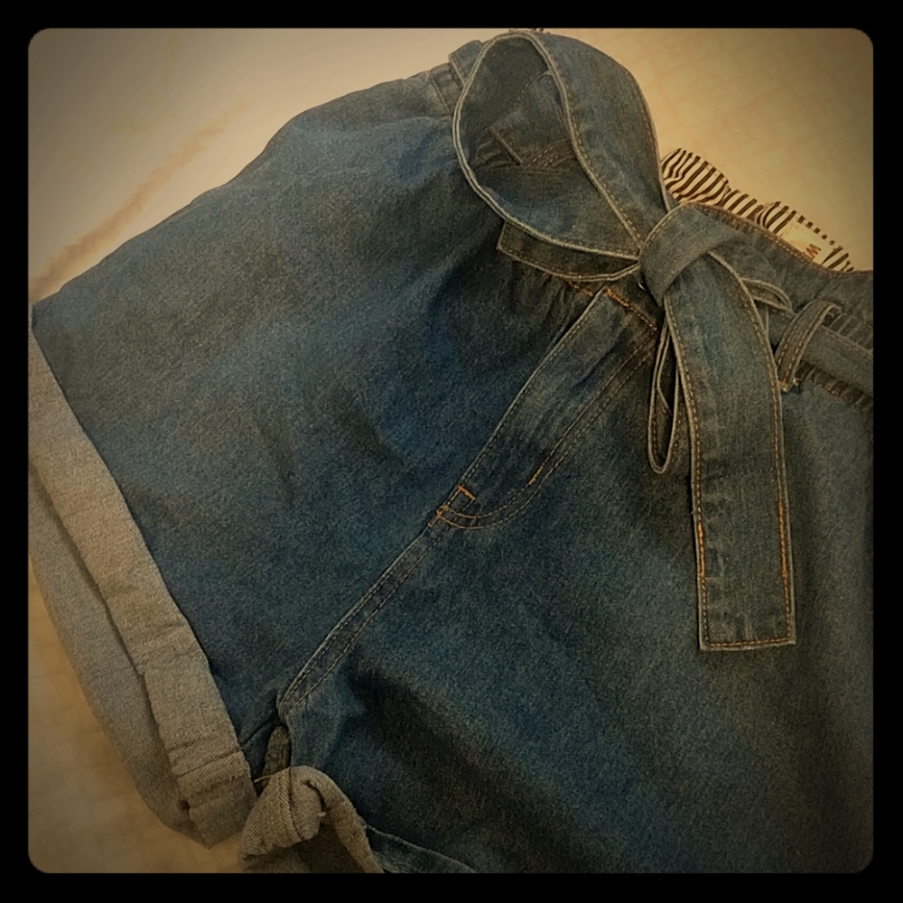 Blue jean shorts